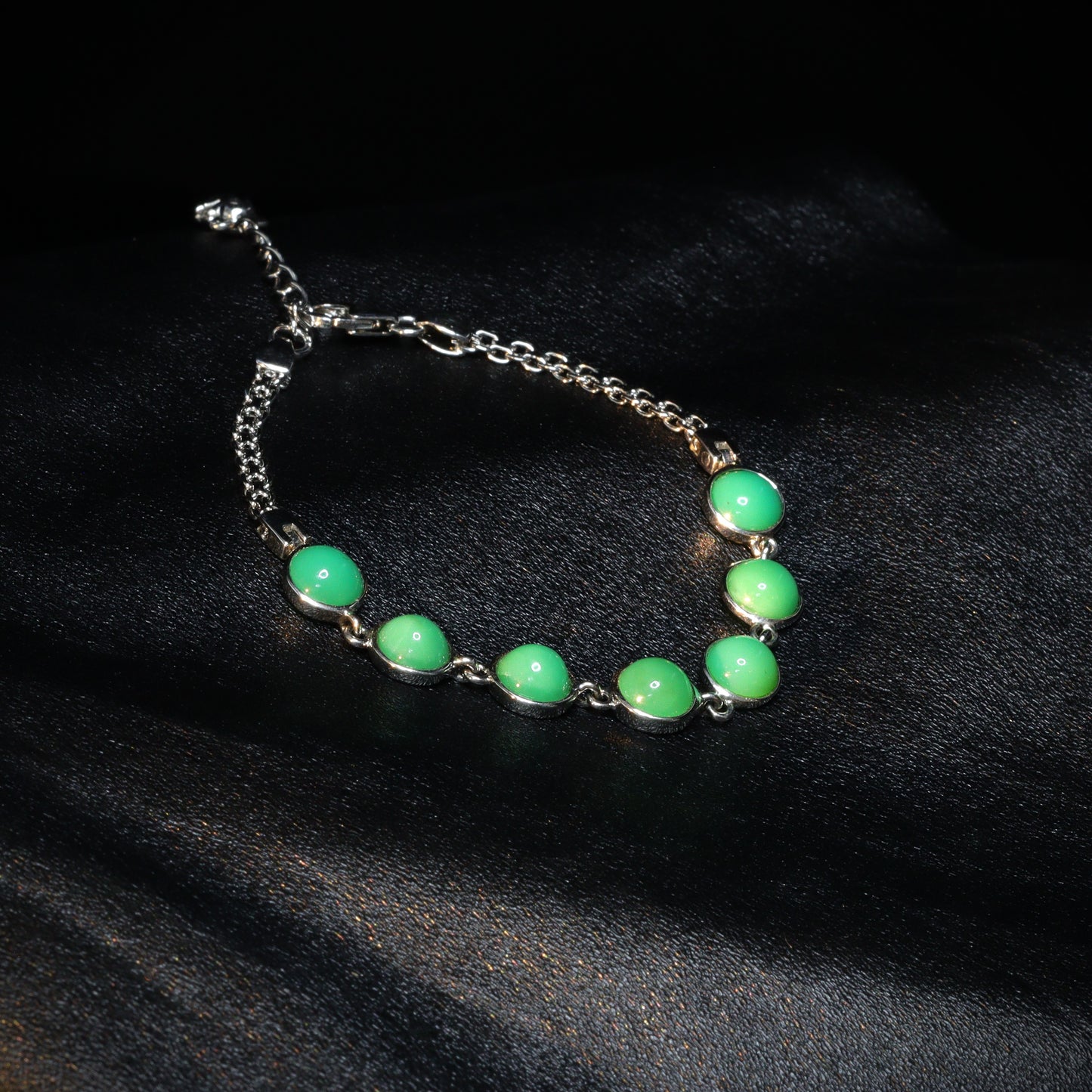 Australian Chrysoprase silver Bracelet