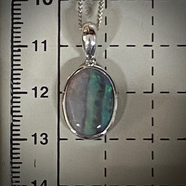 Black opal pendant - 1045