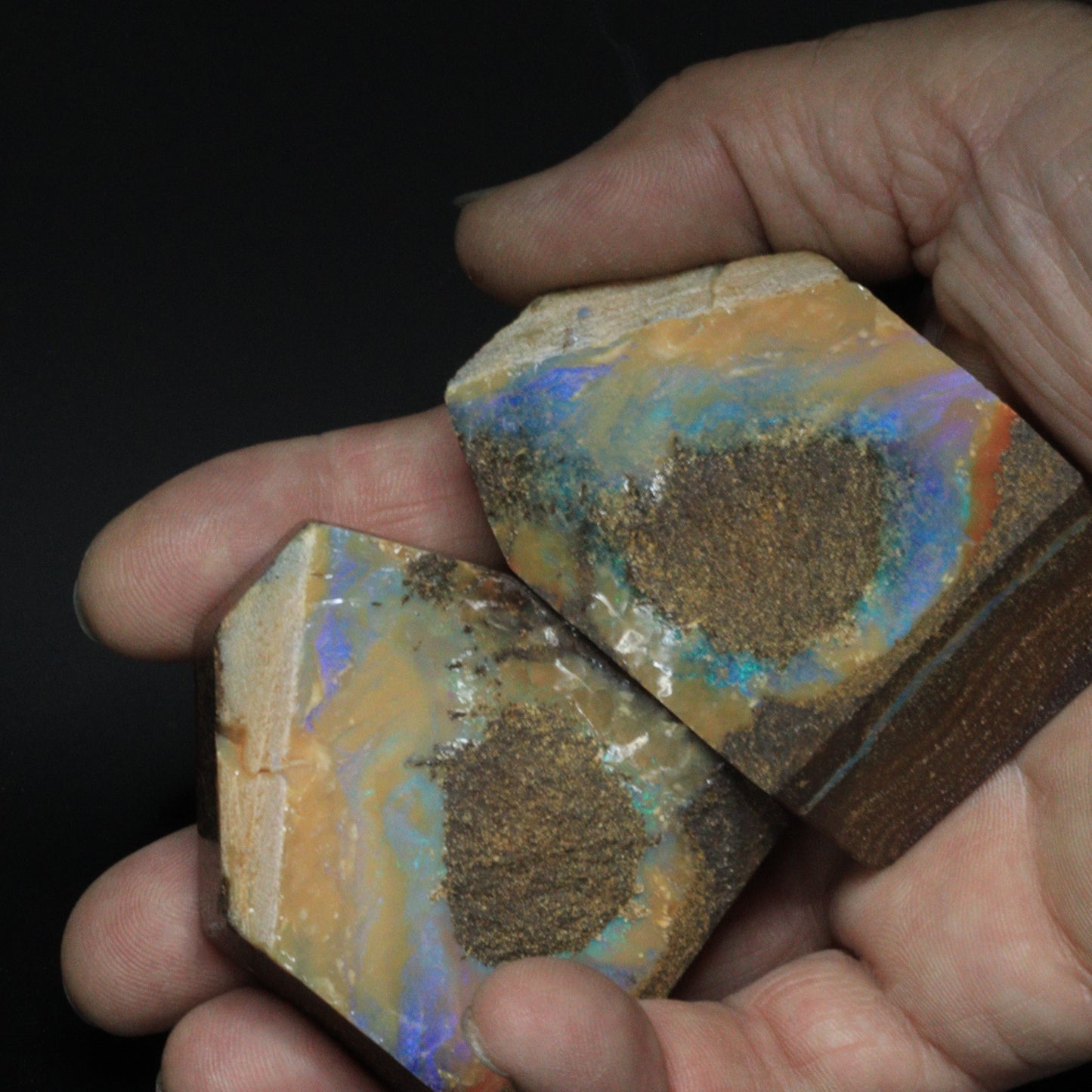 Australian Boulder Opal Pair Specimen