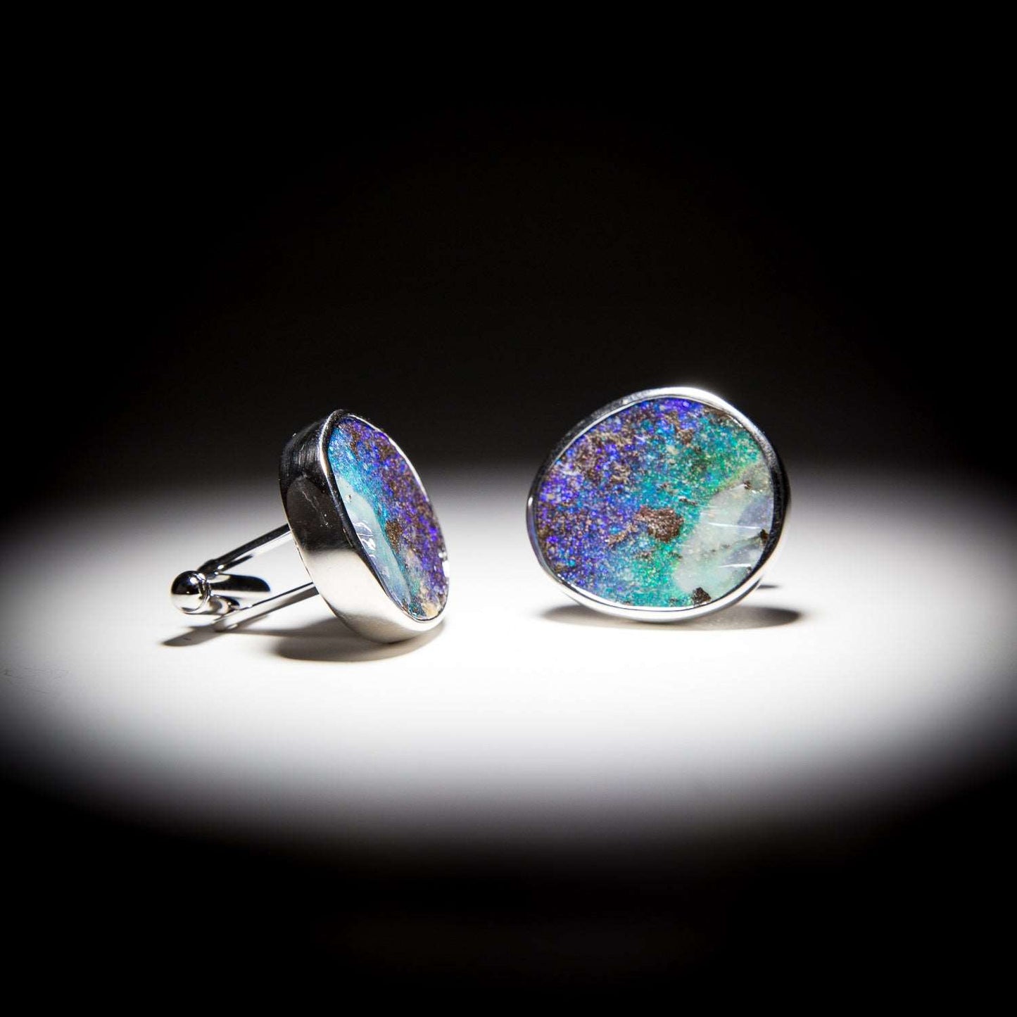 Australian Boulder Opal Cufflinks - 2