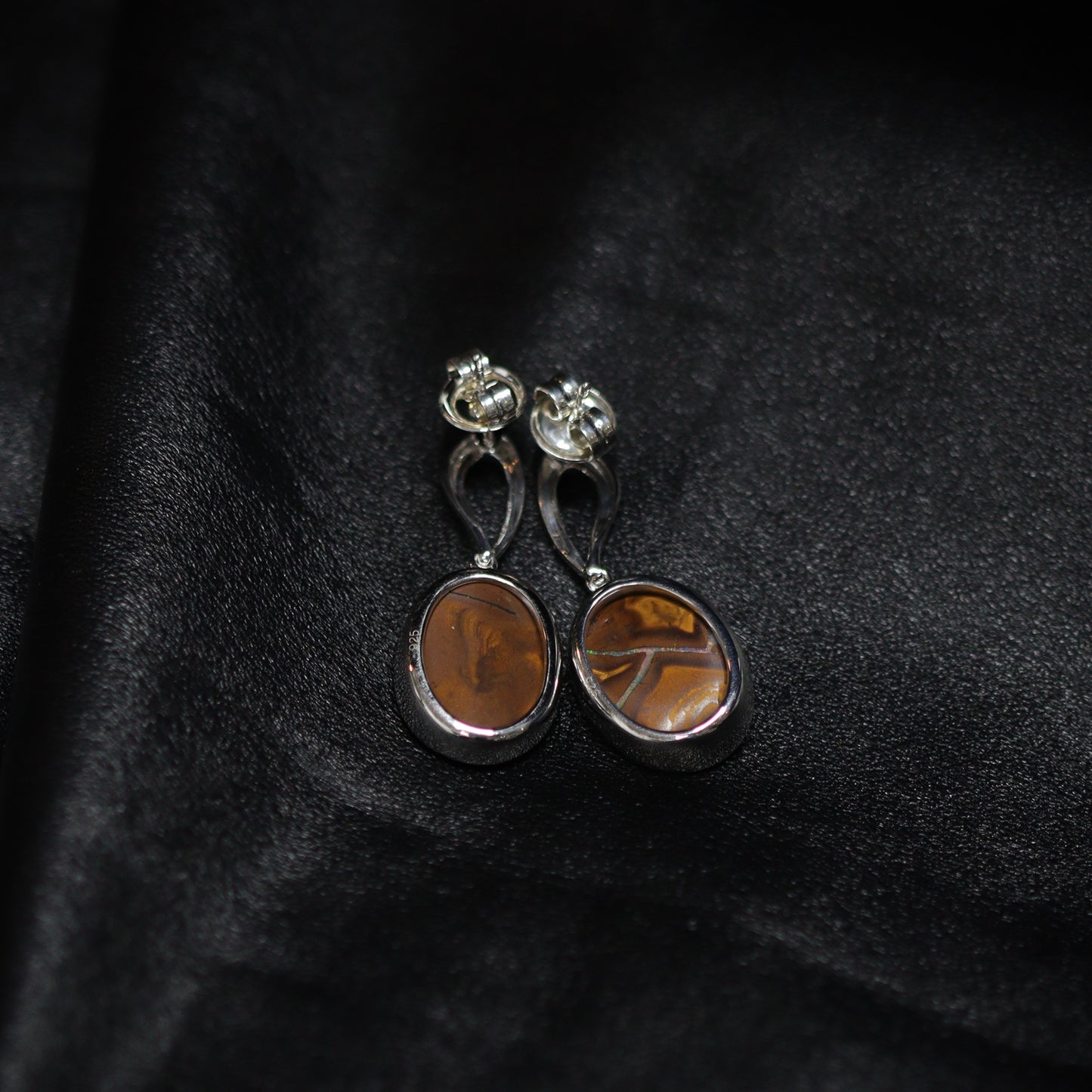 Australian Boulder opal sterling silver pendant
