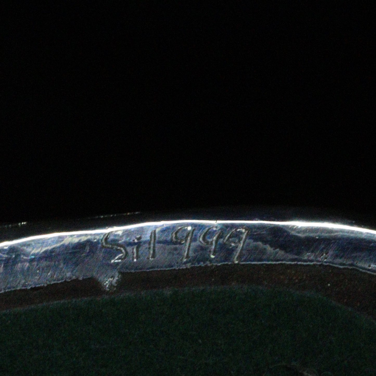 Australian Boulder opal specimen in pure silver art