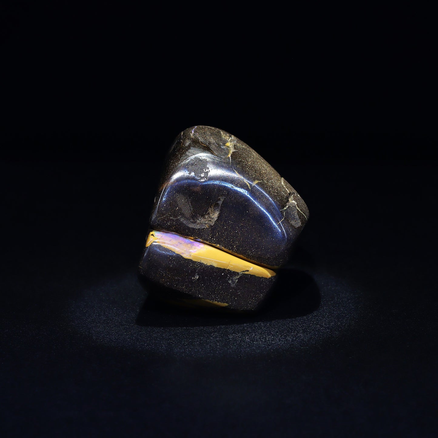 Australian Boulder opal specimen split pair