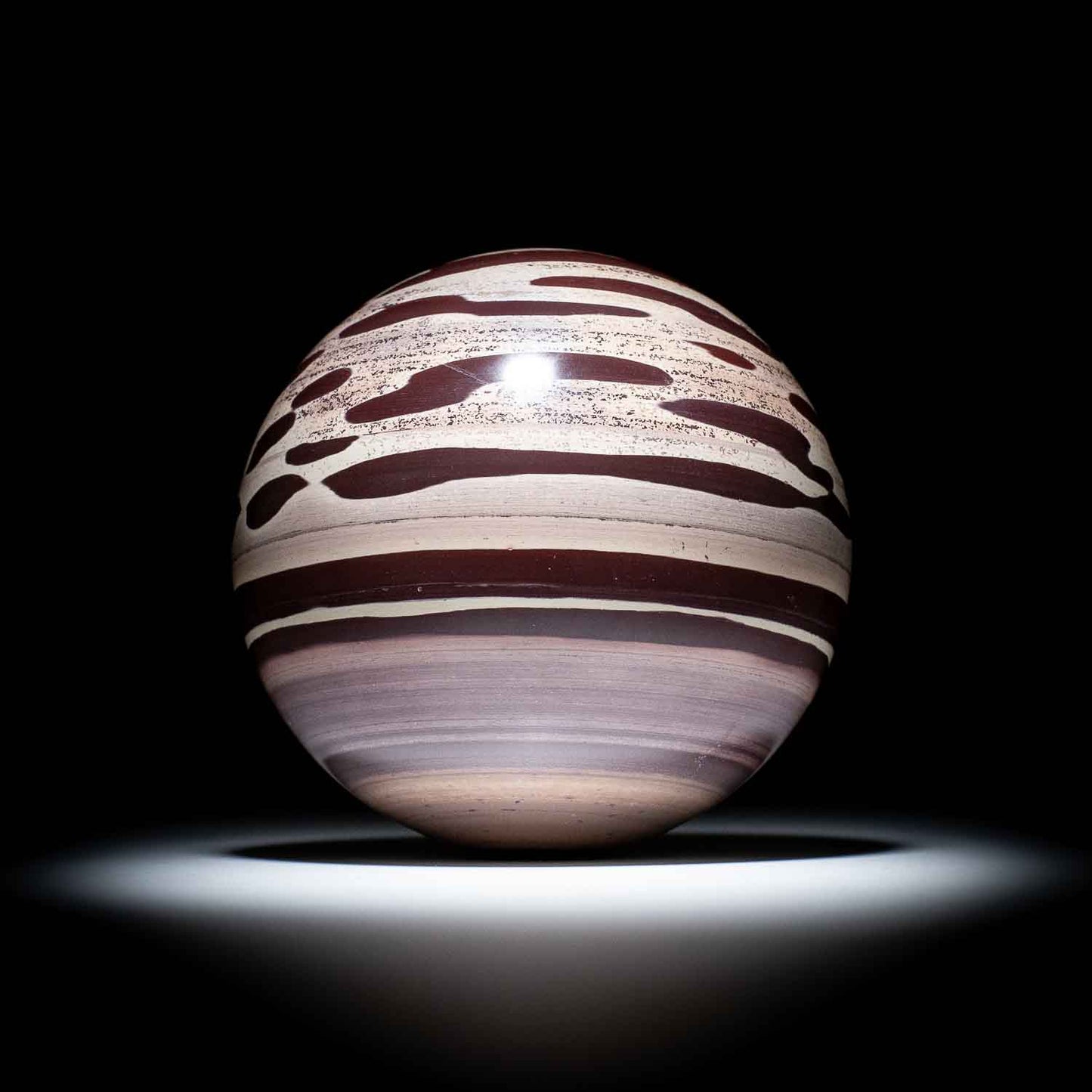 Zebra Rock Sphere - 18