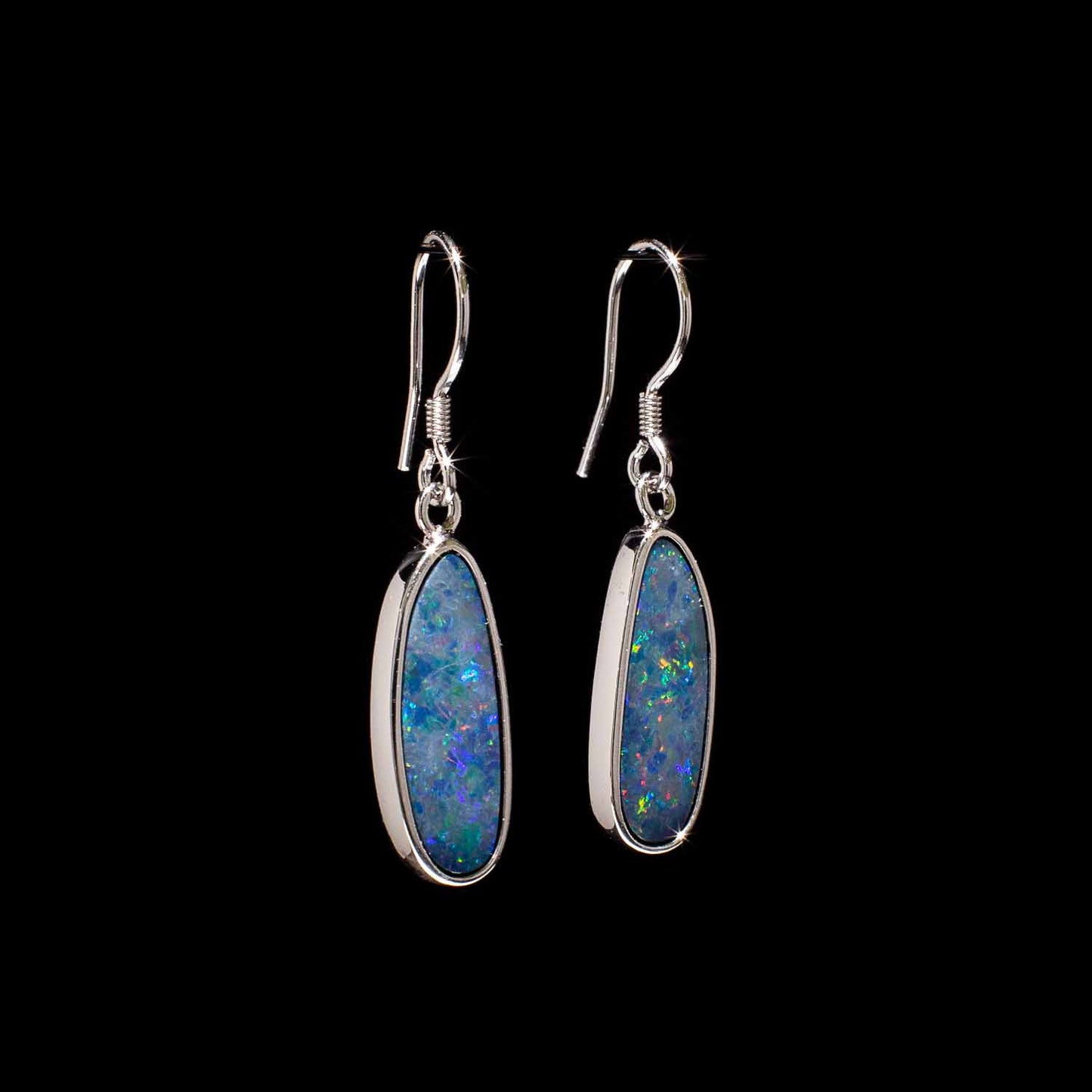 Australian Opal Doublet Earrings - 510