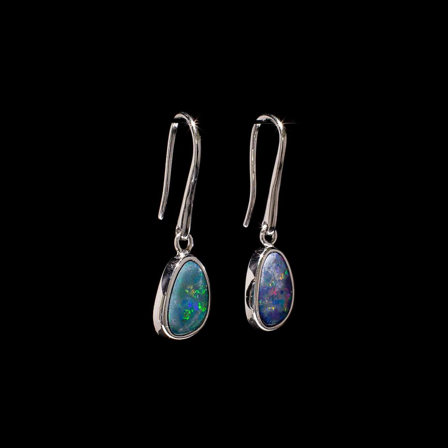 Australian Opal Doublet Earrings - 513