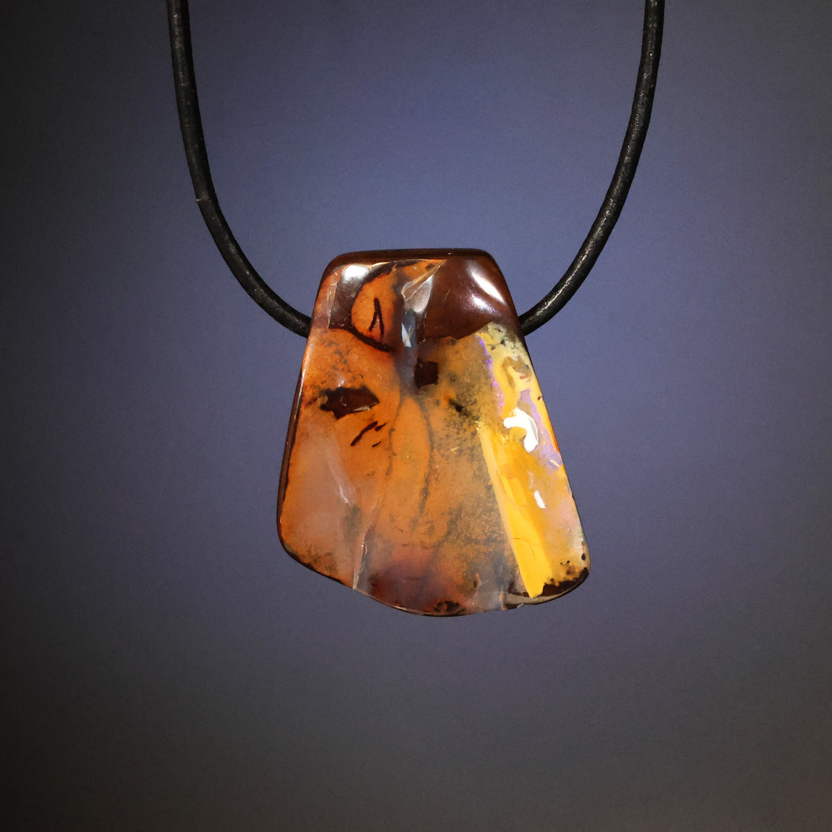 Boulder opal brow unusual shape and color