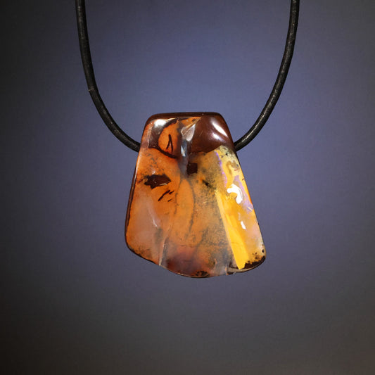 Boulder opal brow unusual shape and color