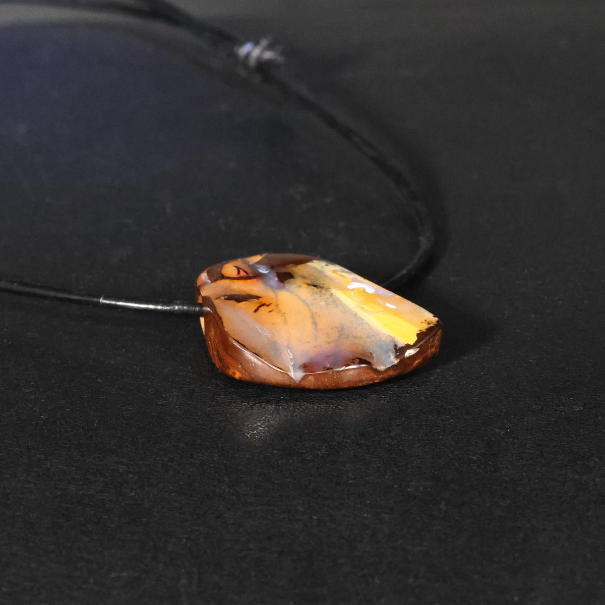 Boulder opal brow unusual shape and color