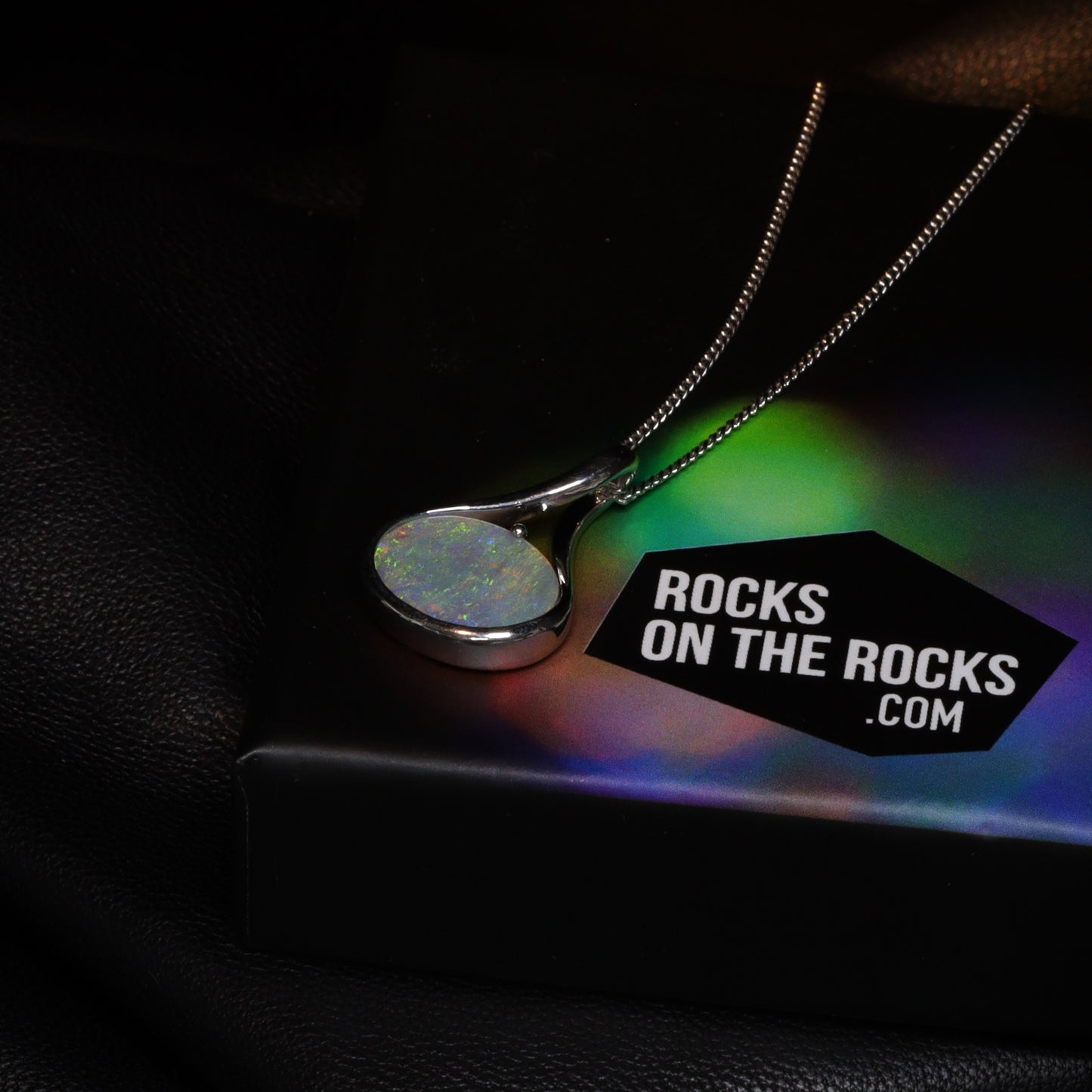 Australian Black Opal Silver Pendant 