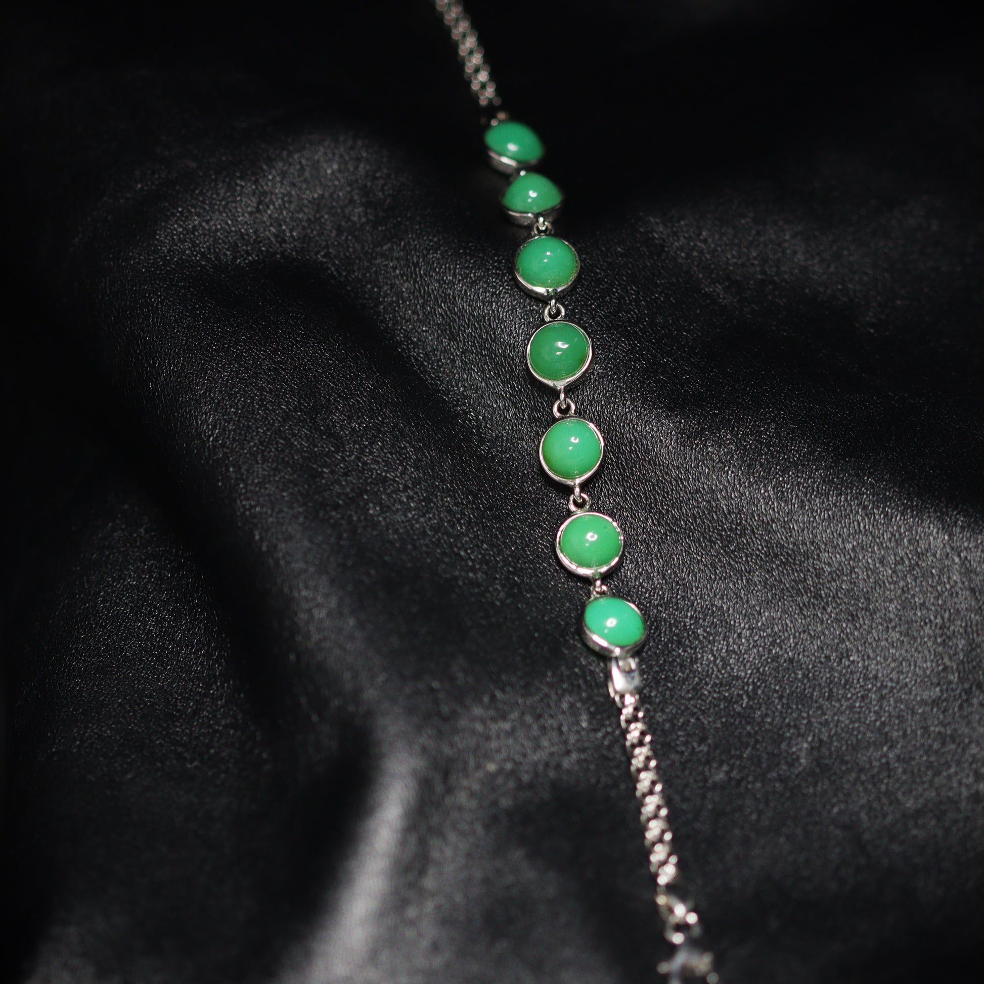 Australian Chrysoprase silver Bracelet 