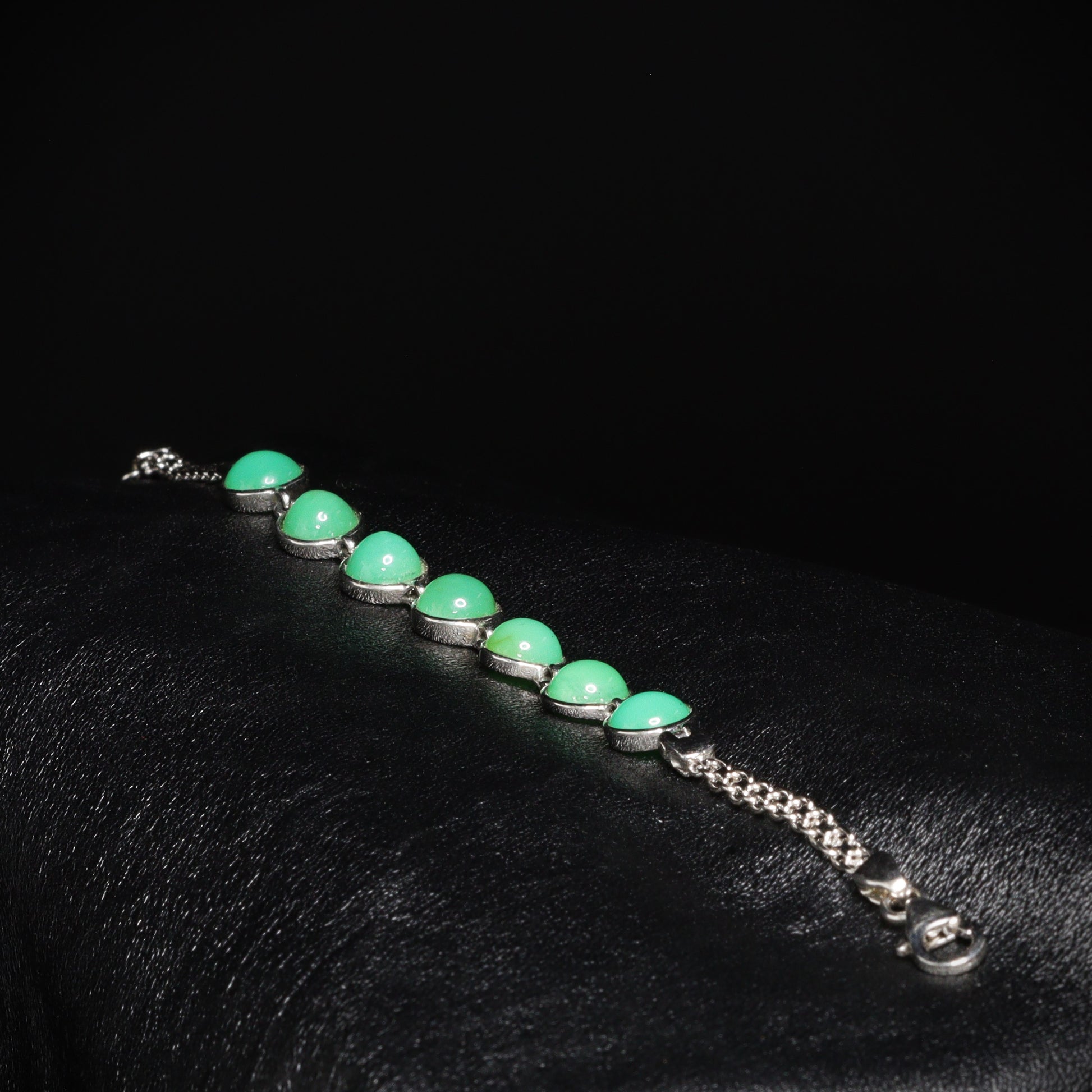 Australian Chrysoprase silver Bracelet 