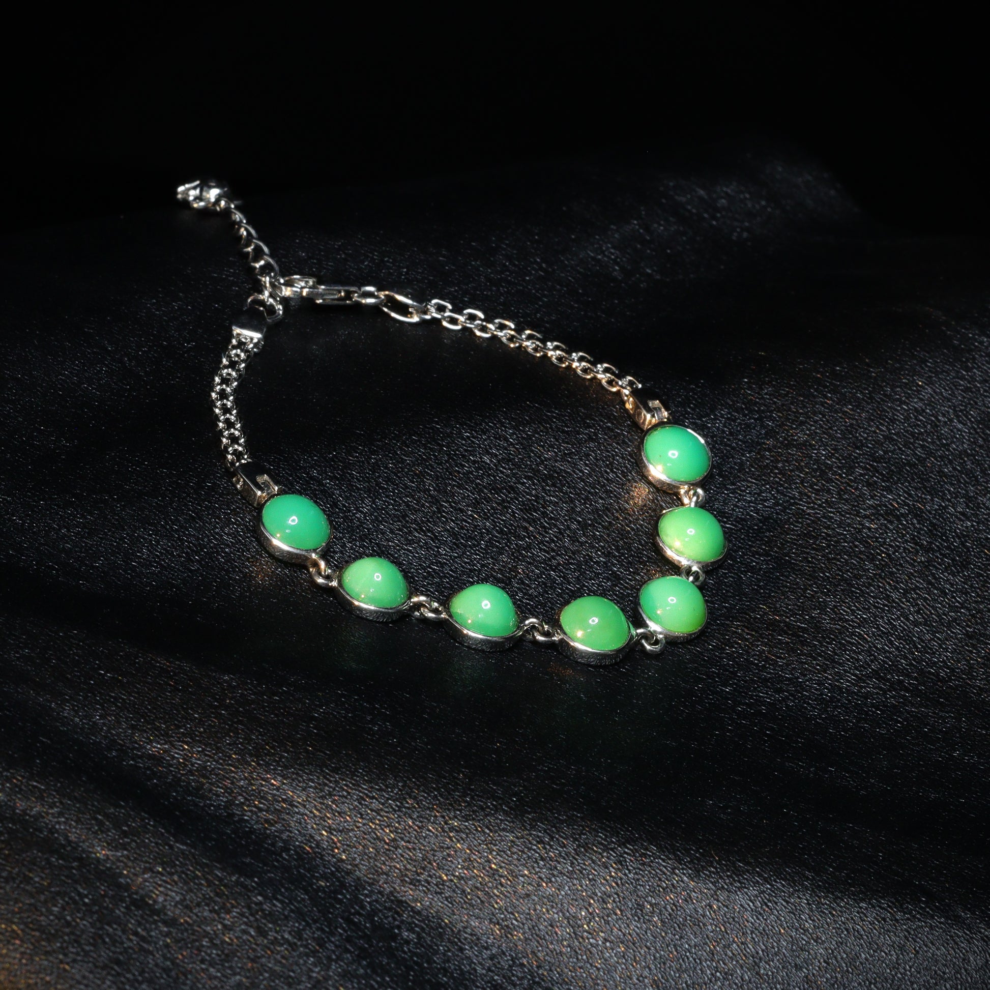 Australian Chrysoprase silver Bracelet 