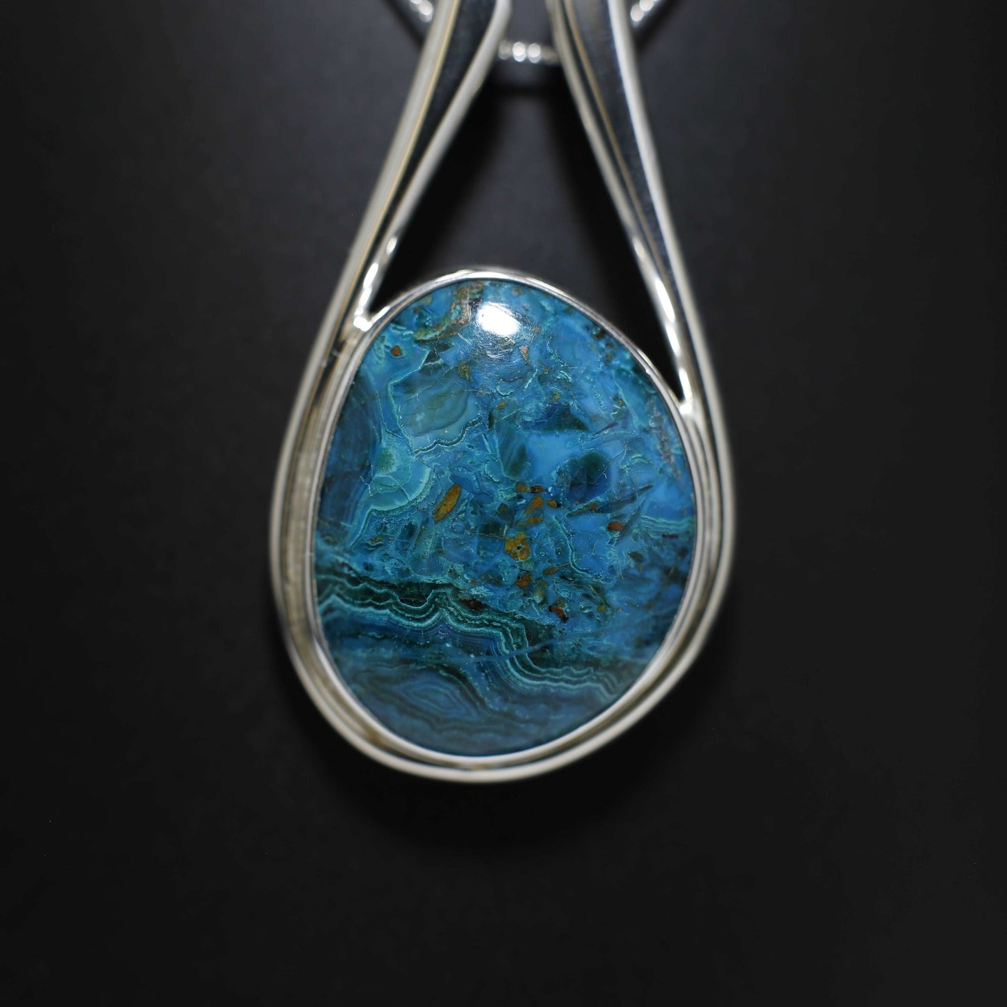Chrysocolla pendant - 14