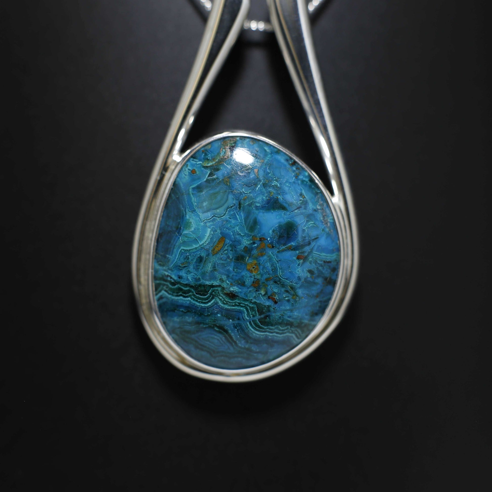 Chrysocolla pendant - 14