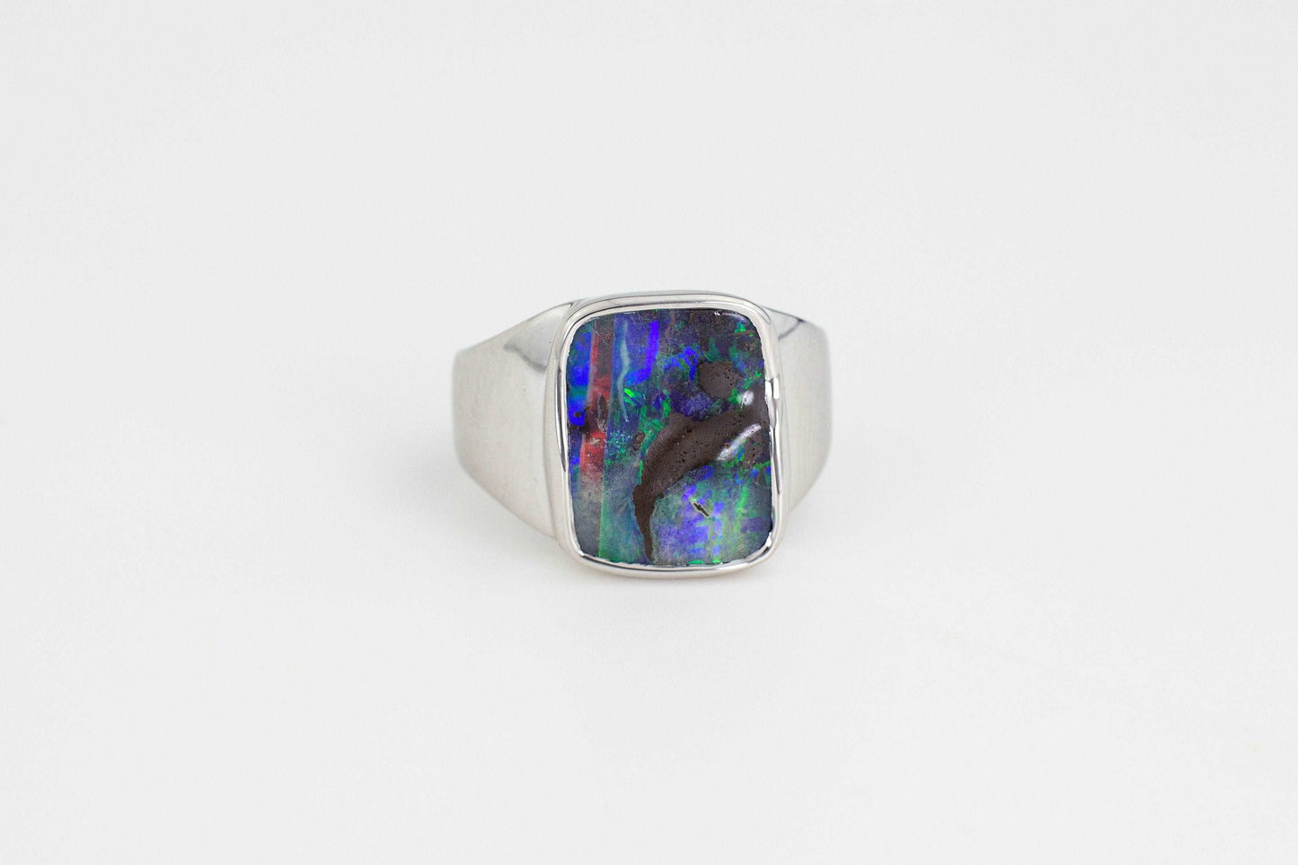 Australian Boulder Opal ring - 103