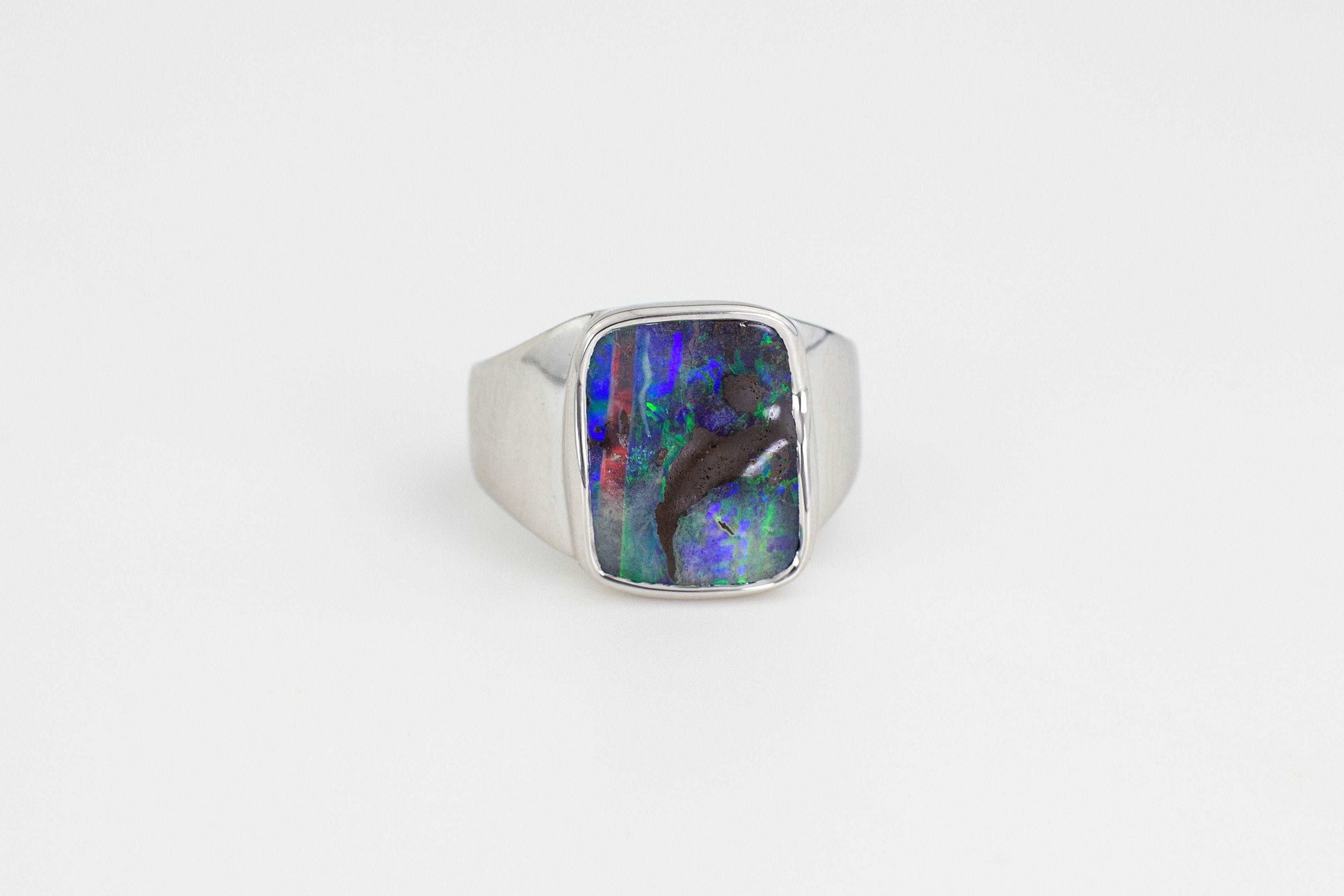 Australian Boulder Opal ring - 103