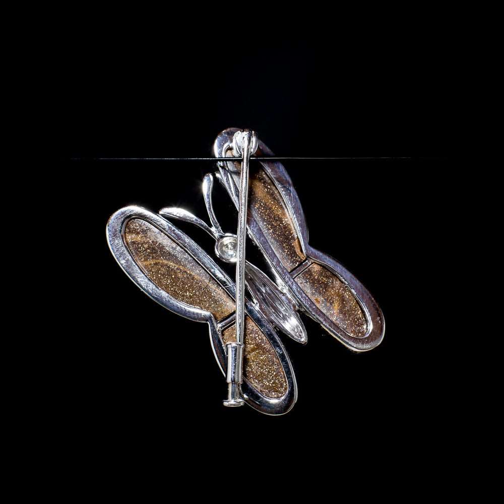 Australian Opal Doublet Silver Brooch 