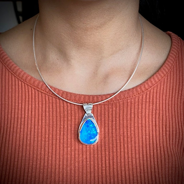 Australian boulder opal pendant