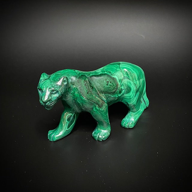 Malachite elephant carving  