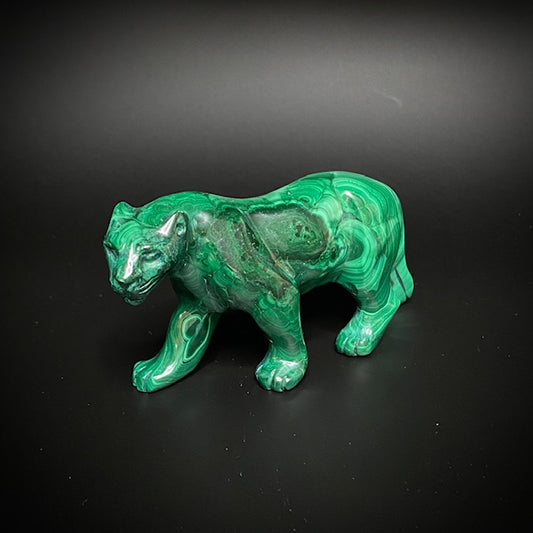 Malachite elephant carving  