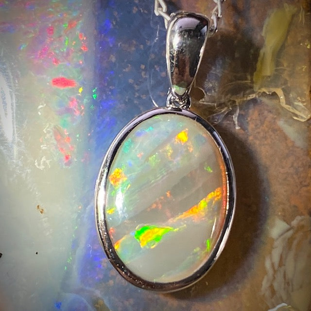 Australian Black Opal pendant 