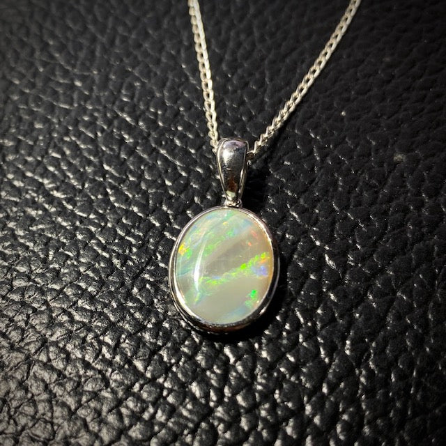 Australian Black Opal pendant 