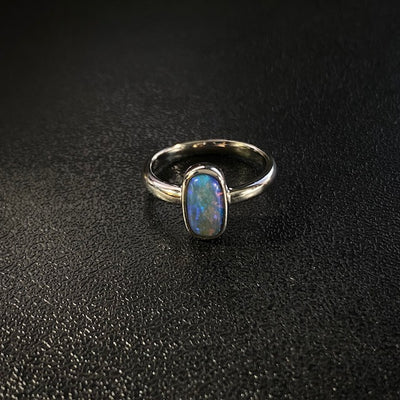 Opal boulder ring - 114