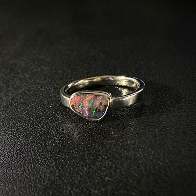 Opal silver ring - 119