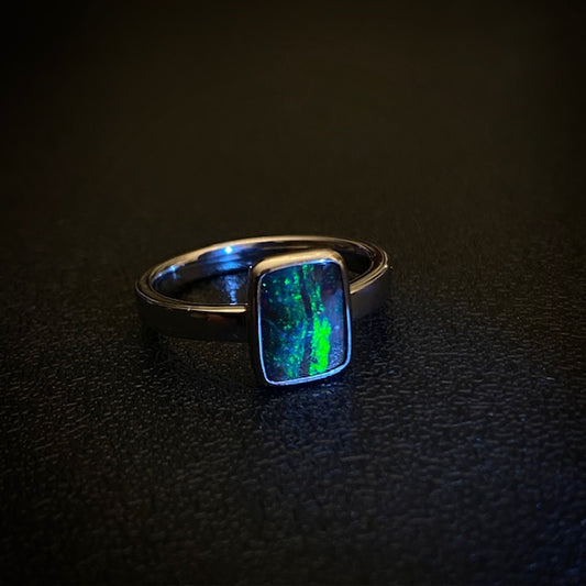Boulder opal ring 