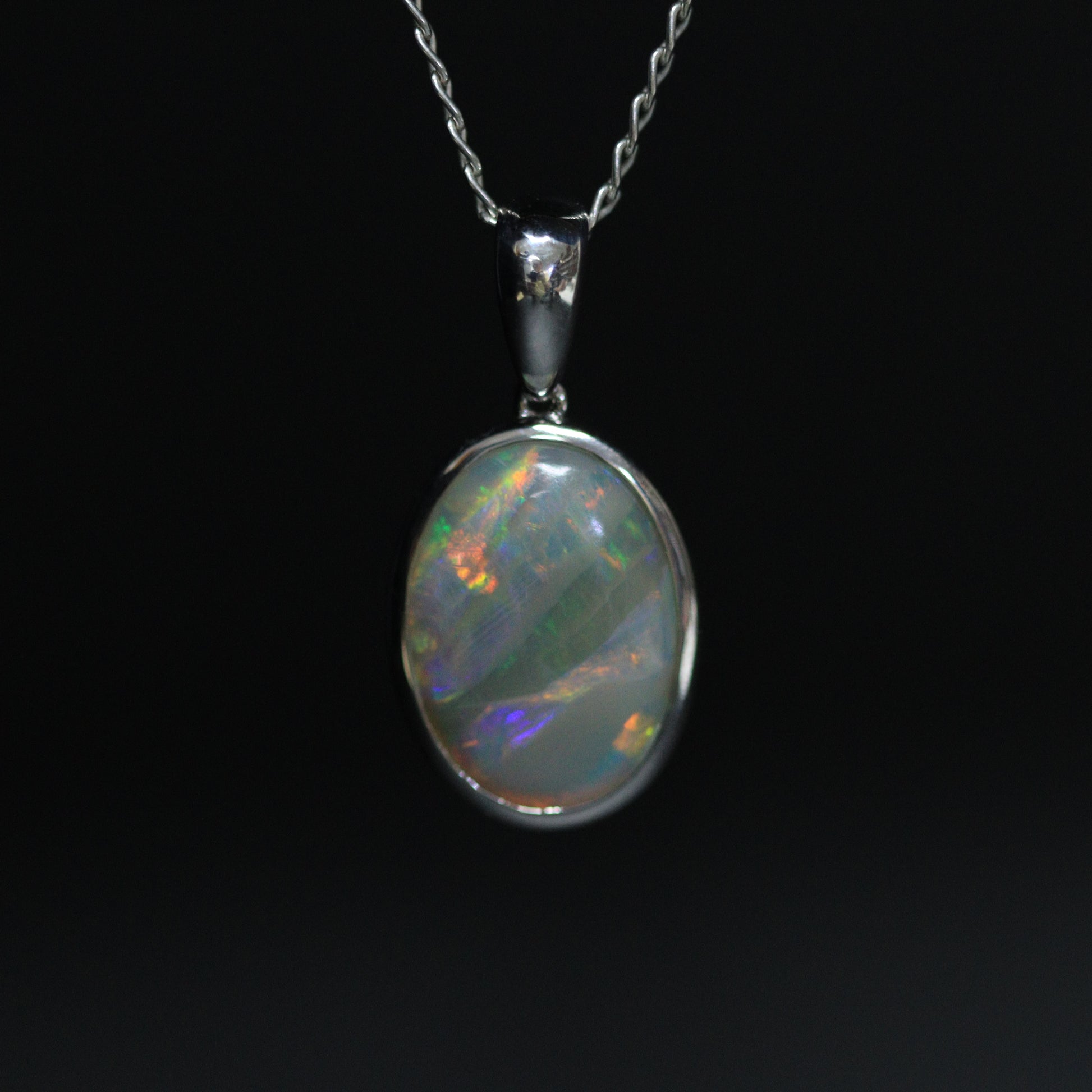 Australian Black Opal pendant 