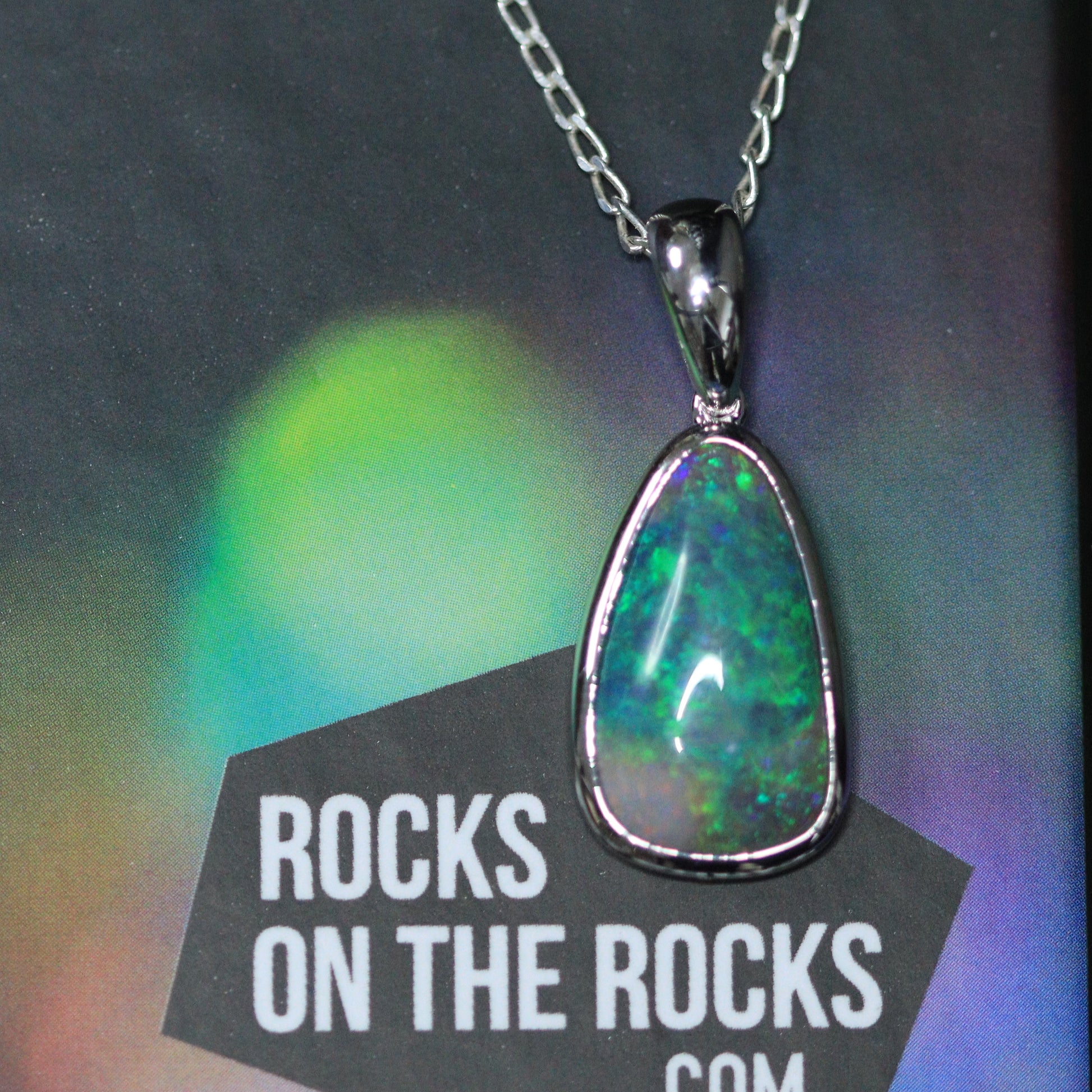Australian Black Opal pendant 
