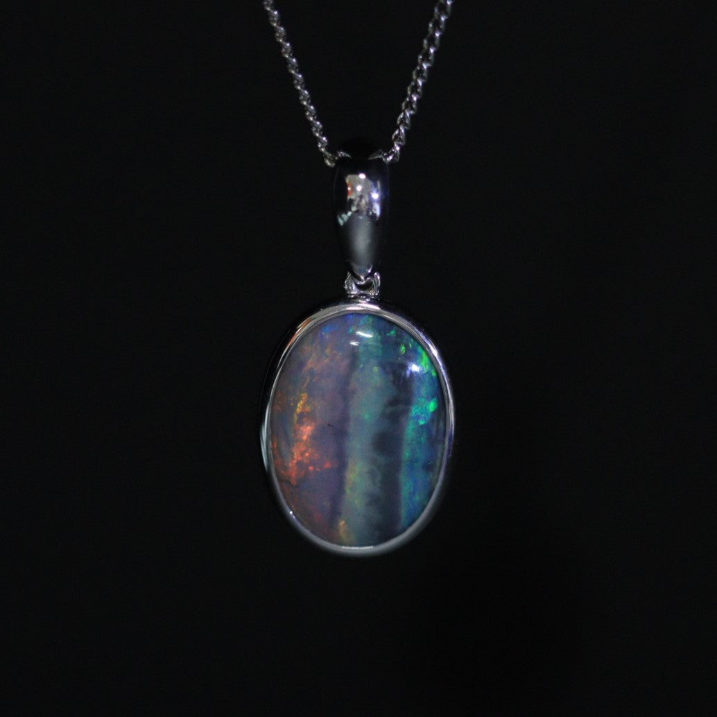 Black opal pendant - 1045