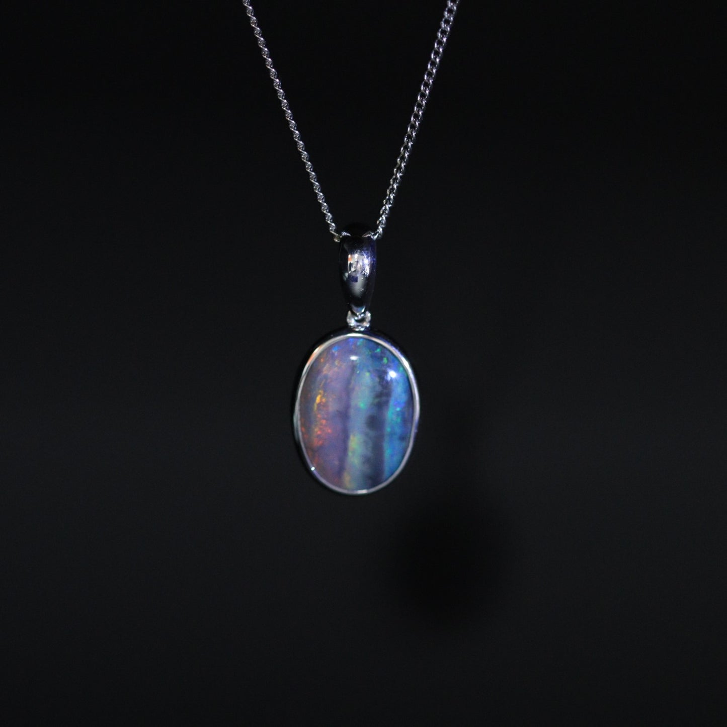 Black opal pendant - 1045
