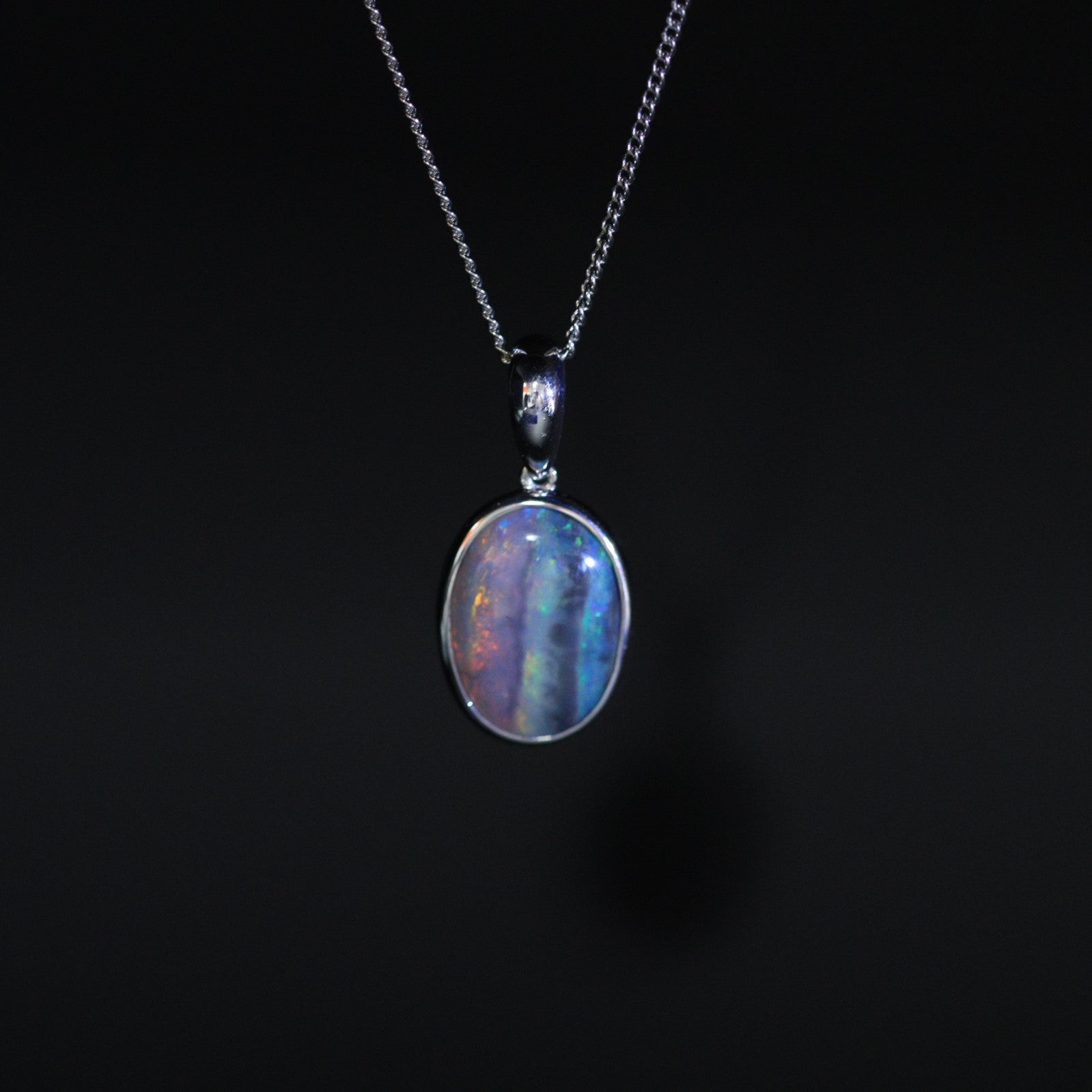 Black opal pendant - 1045