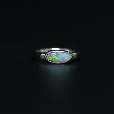 Boulder opal ring - 122