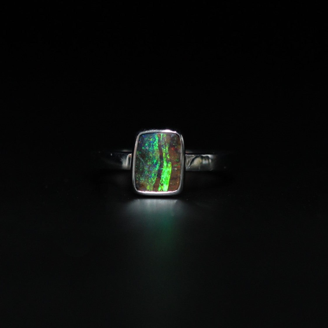 Boulder opal ring 