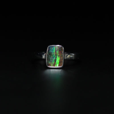 Boulder opal ring - 121