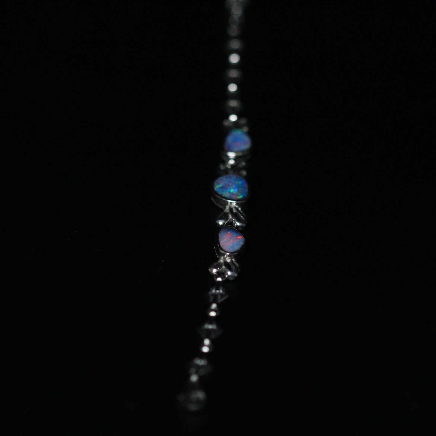 Australian Opal Doublet Silver Bracelet  