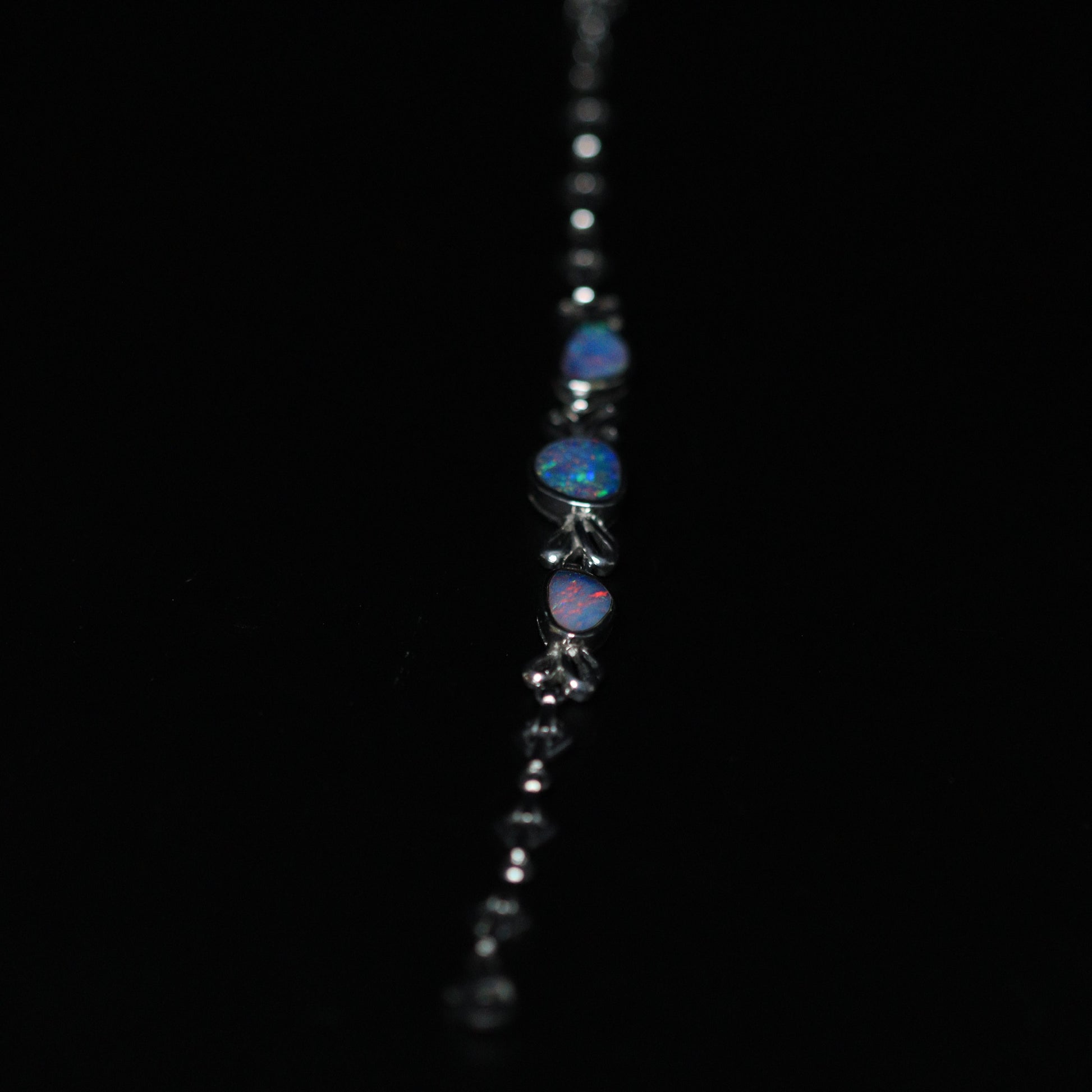 Australian Opal Doublet Silver Bracelet  