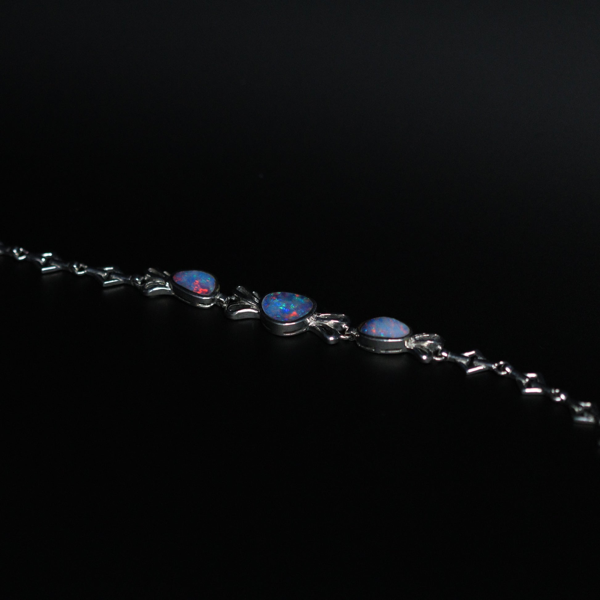Australian Opal Double Silver Bracelets