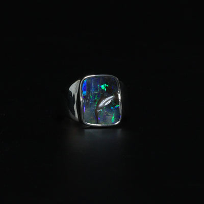 Australian Boulder Opal ring - 103
