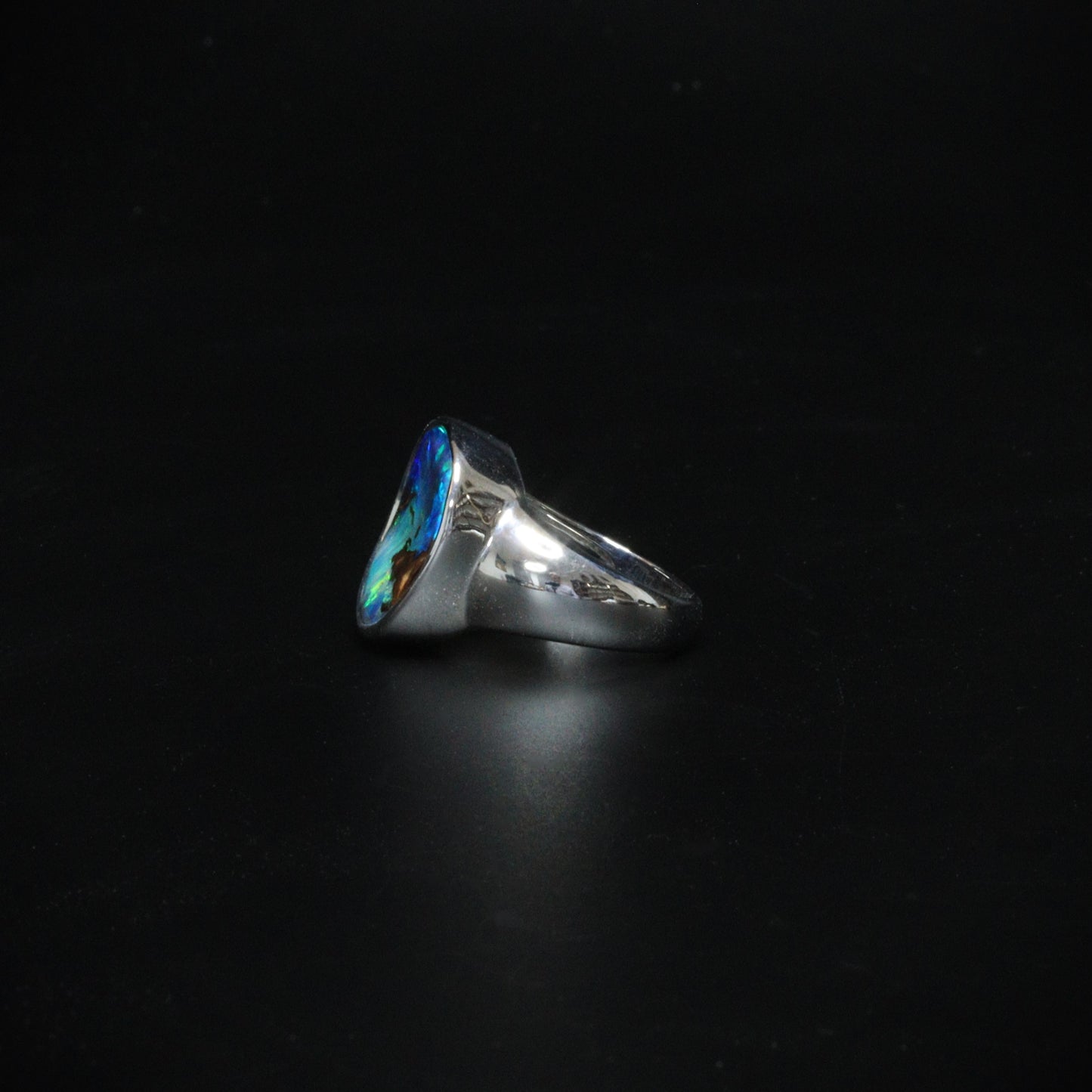 Australian Boulder Opal ring - 105