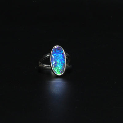 Australian Boulder Opal Ring - 102