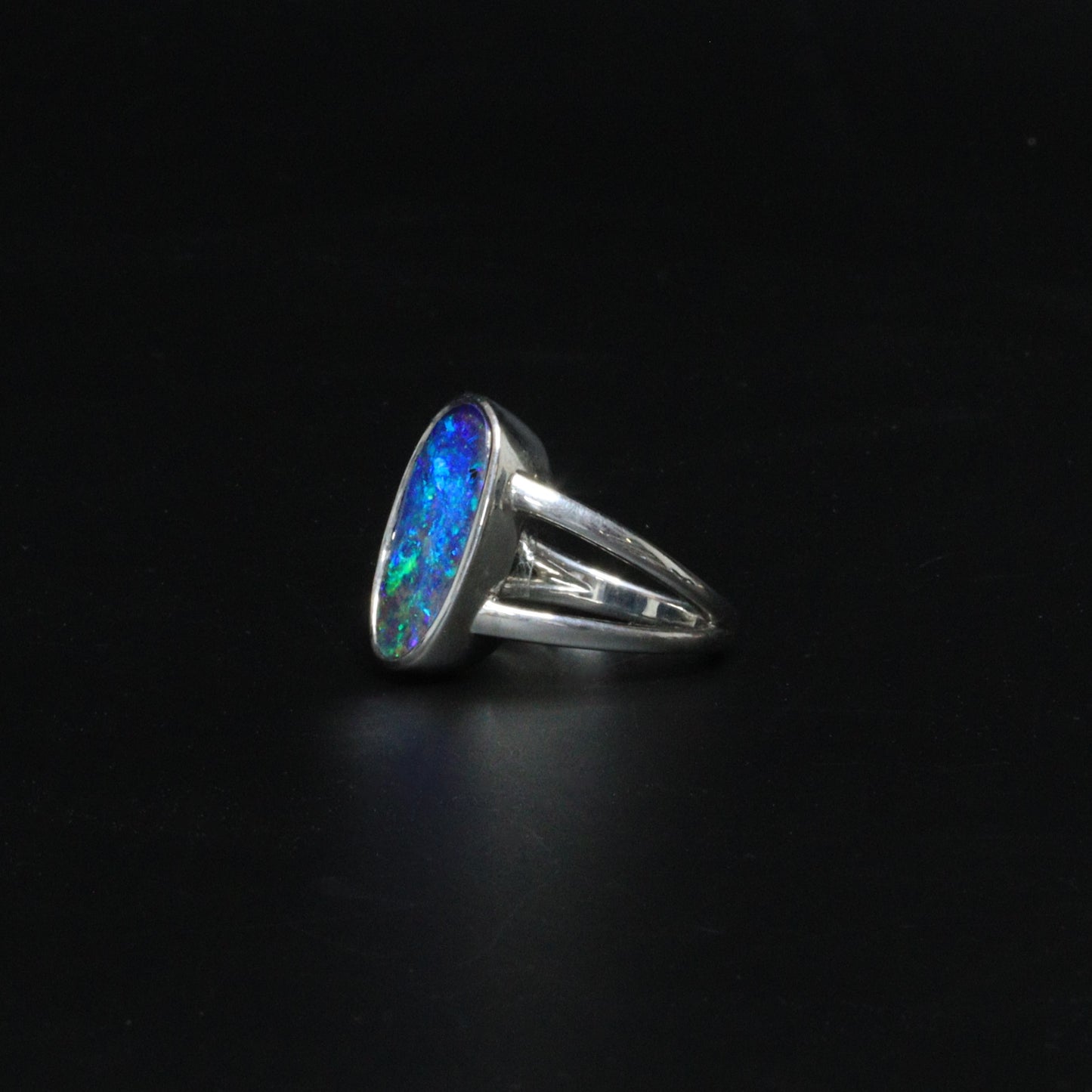 Australian Boulder Opal Ring - 102