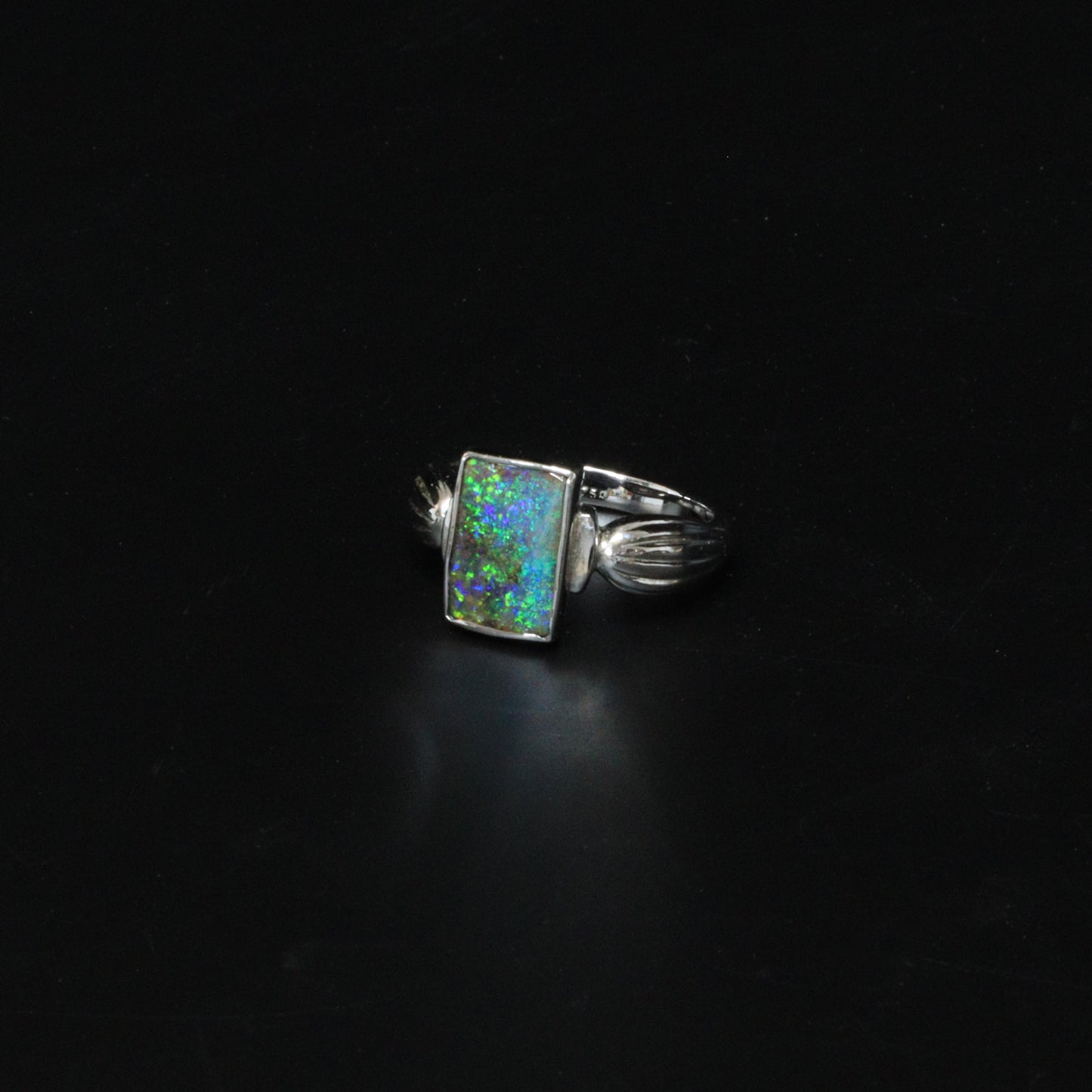 Australian Boulder Opal ring 