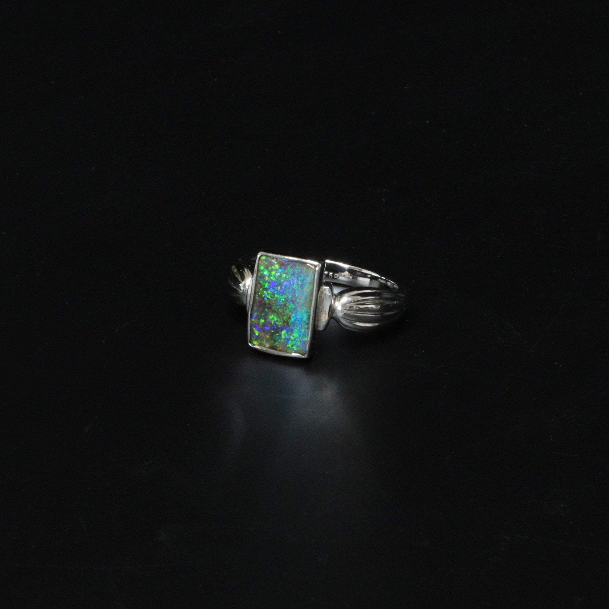 Australian Boulder Opal ring 