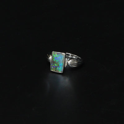 Australian Boulder Opal ring - 107