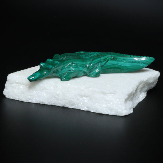Malachite carving "Crocodile" 