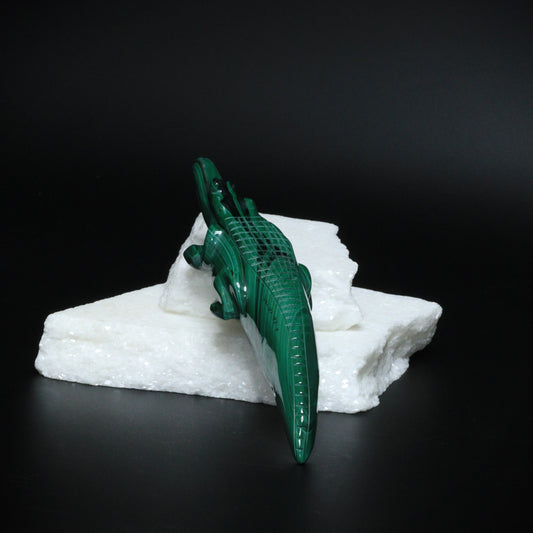 Malachite carving "Crocodile" 